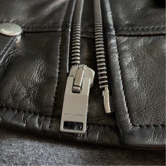 Saint Lauren leather jacket L01 motor - Picture 6 of 7